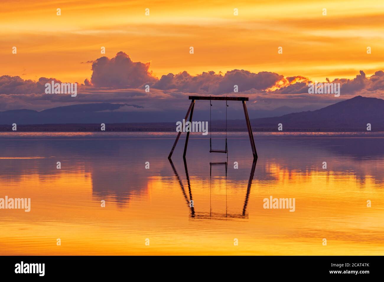 Swing, Bombay Beach, Salton Sea, California, USA Stock Photo Alamy