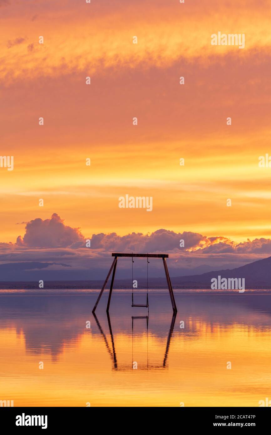 Swing, Bombay Beach, Salton Sea, California, USA Stock Photo Alamy