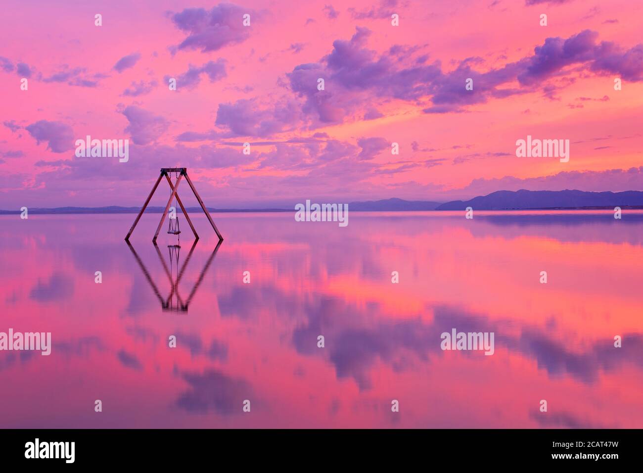 Swing, Bombay Beach, Salton Sea, California, USA Stock Photo Alamy