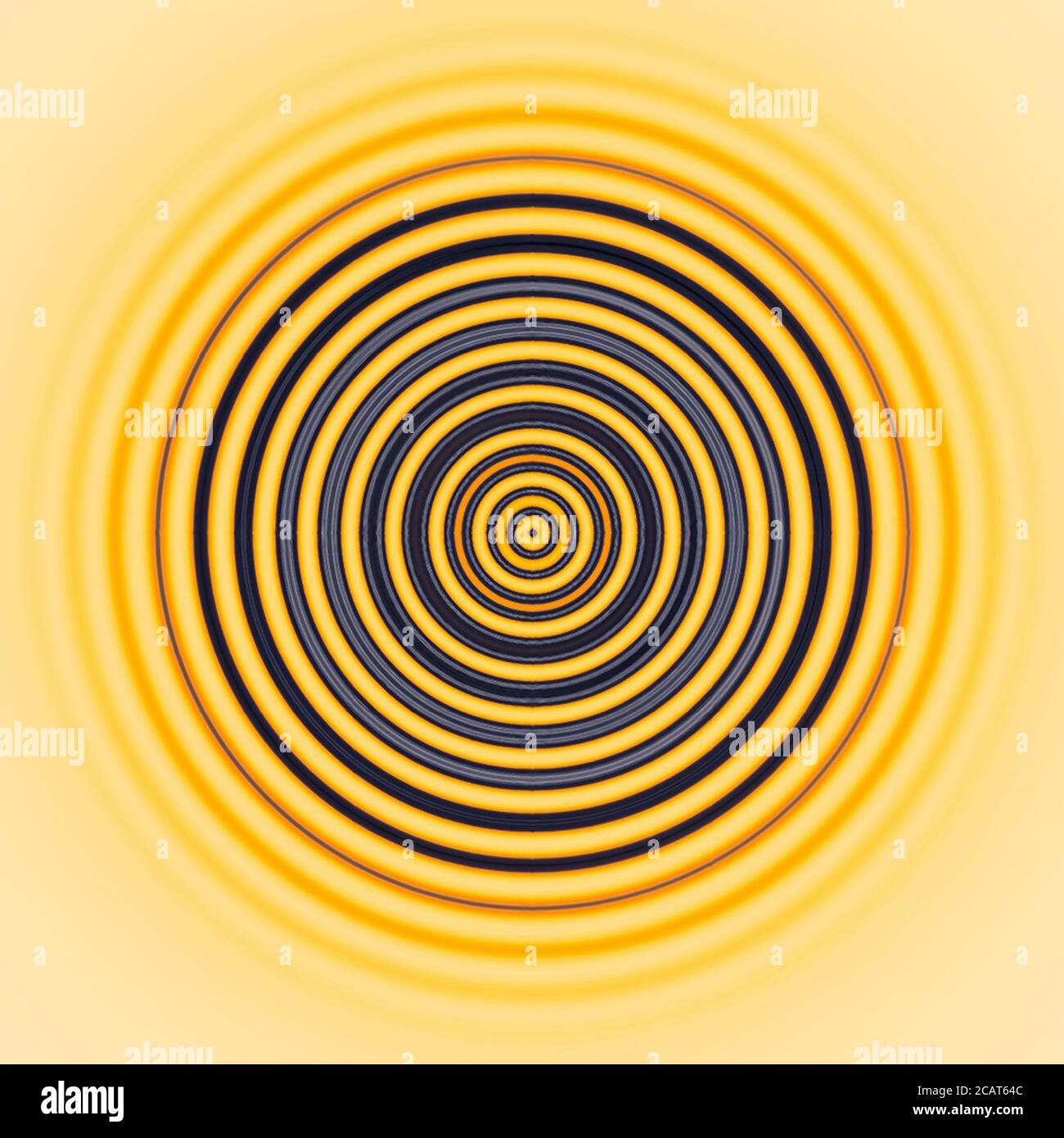 Abstract technology circles on a yellow background Stock Photo - Alamy