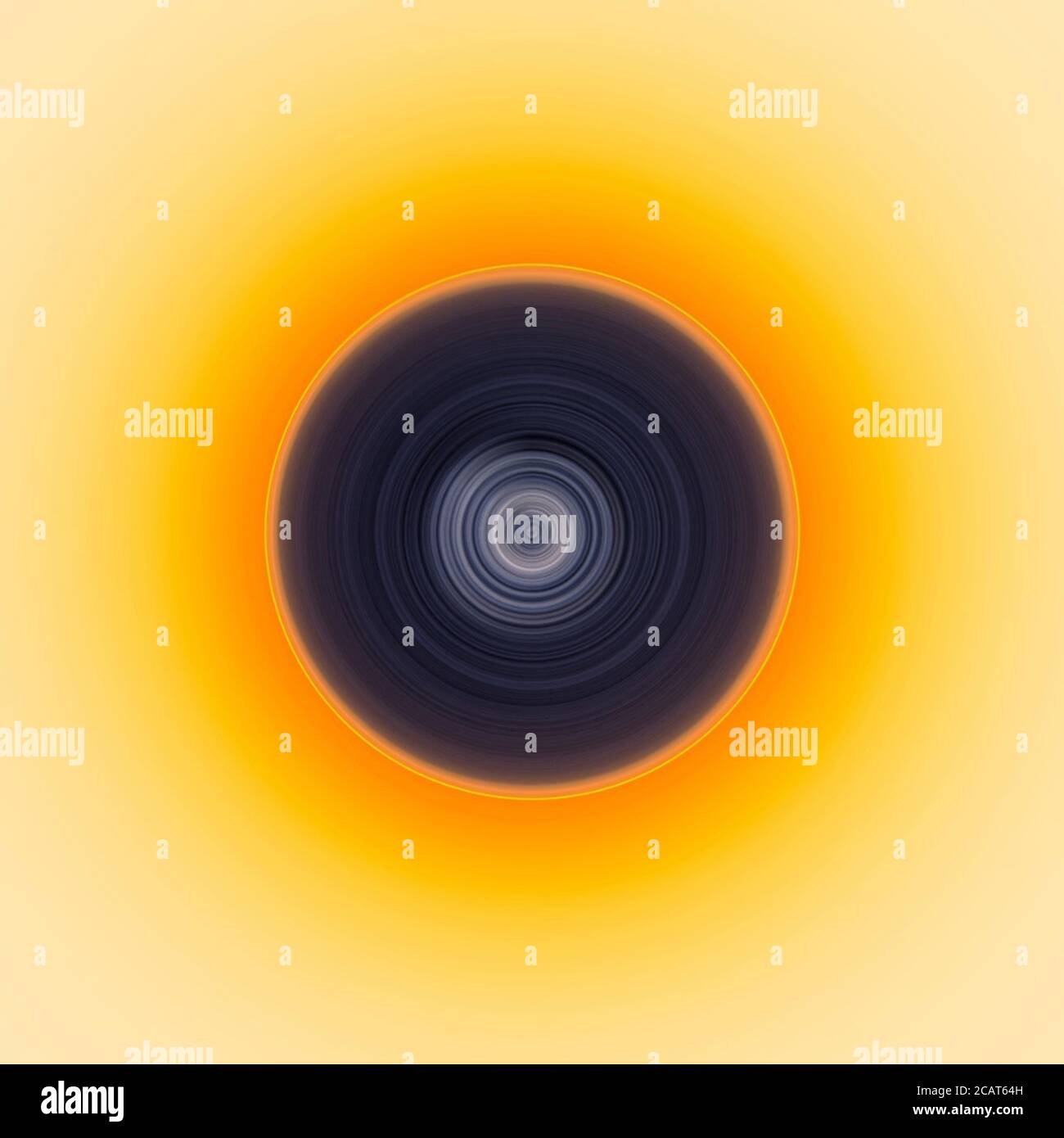 Abstract technology circles on yellow background Stock Photo - Alamy