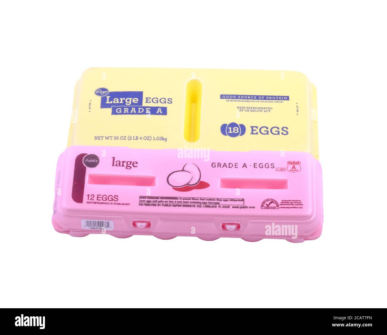 Styrofoam Egg Cartons Stock Photo