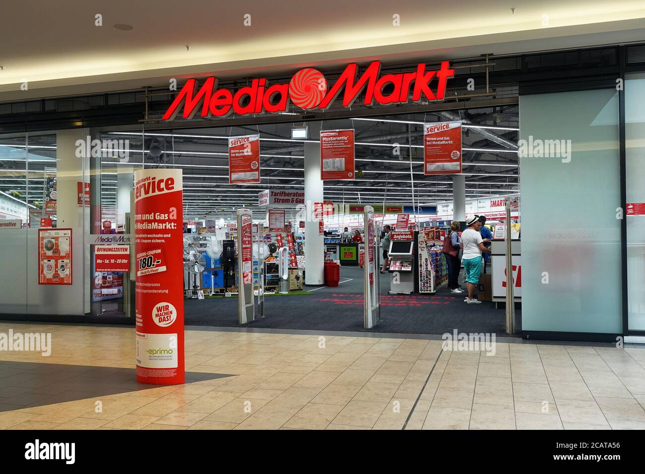 Gothenburg, Sweden - June 25 2022: Media Markt logo on the facade