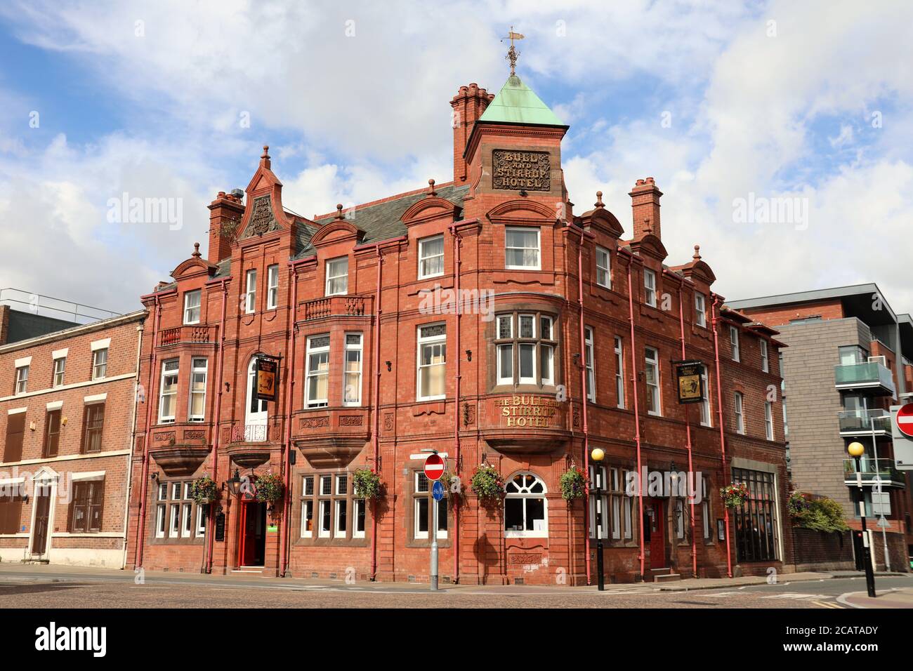 Bull and Stirrup Hotel at Chester Stock Photo