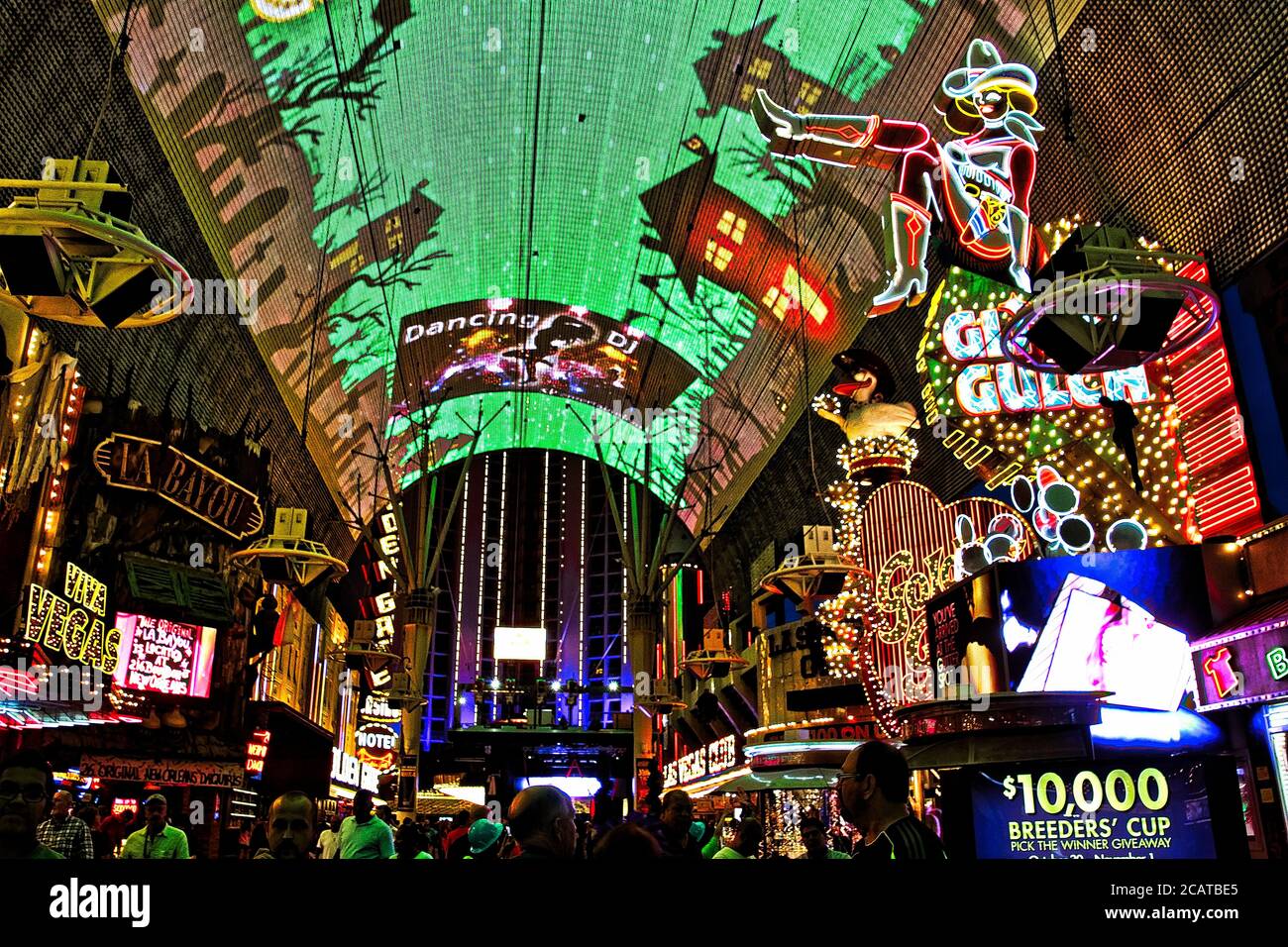 Las Vegas,NV/USA - Sep 12,2018 : The Fremont Street Experience in Las Vegas, Nevada. The Fremont Street Experience is a pedestrian mall and attraction Stock Photo