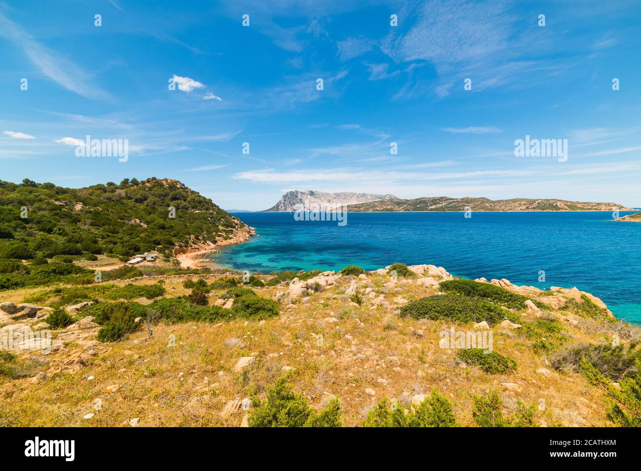 panoramic view of Capo Coda Cavallo, Sardinia Stock Photo Alamy