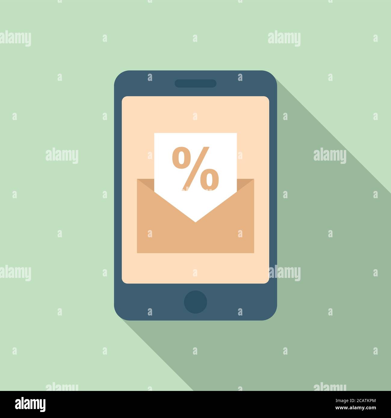 Conversion rate smartphone icon. Flat illustration of conversion rate ...