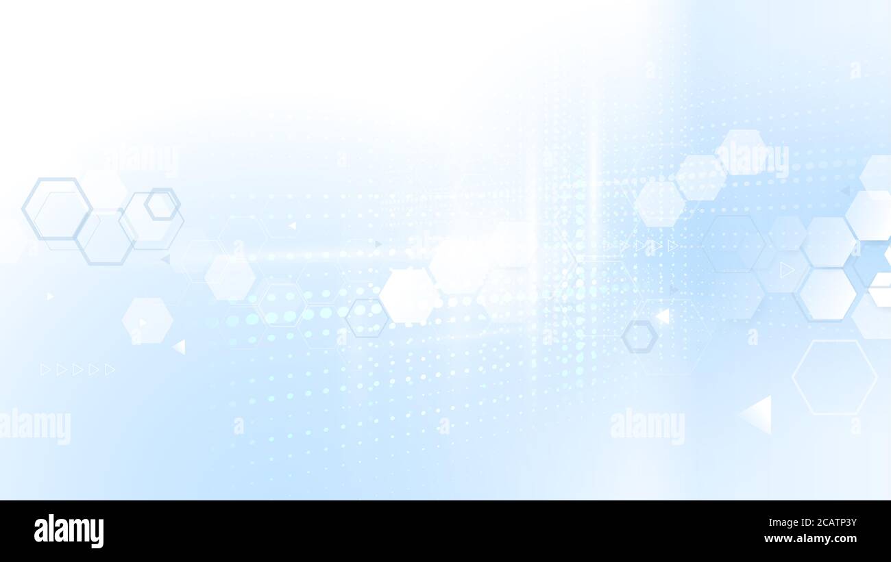 Abstract Hexagons Technology Hi-tech Futuristic Digital concept Background. Vector Illustration Stock Photo