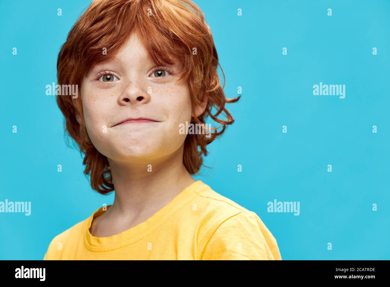 Red and blonde haired boy with freckles - wide 8