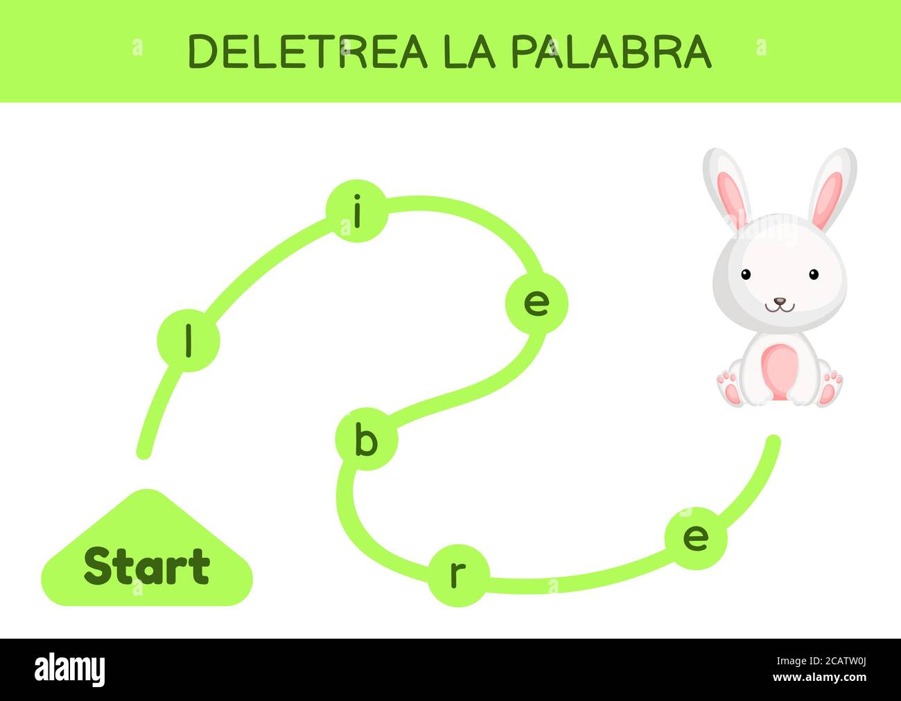 Deletrea la palabra Spell the word. Maze for kids. Spelling word game