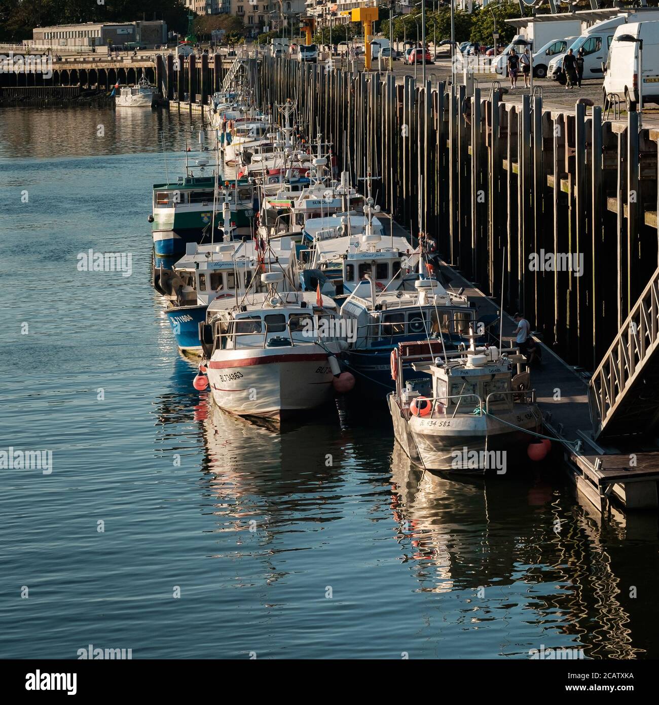 Fishing boats moored in Boulogne-sur-mer, the main fishing port of France  Stock Photo - Alamy