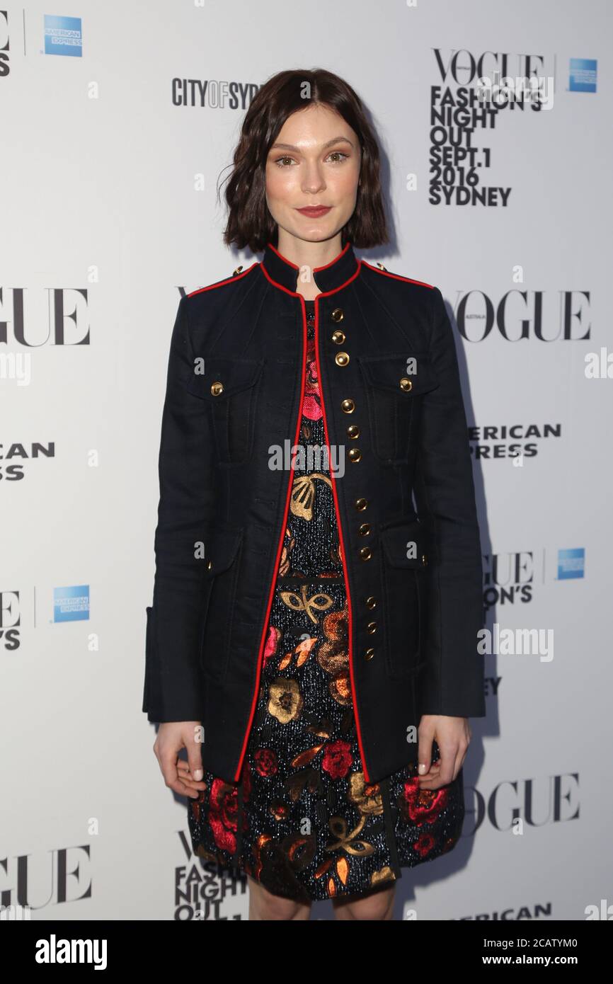 Tilda Cobham-Hervey attends Vogue America Express Fashion's Night Out in  Sydney, Australia Stock Photo - Alamy