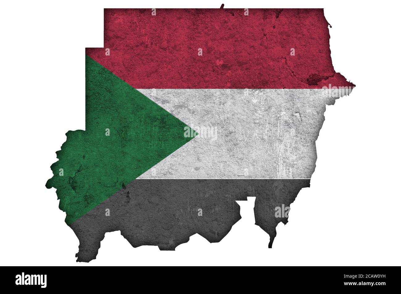 Map and flag of Sudan on weathered concrete Stock Photo - Alamy