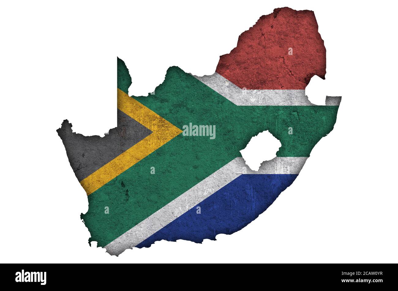 Map and flag of South Africa on weathered concrete Stock Photo - Alamy