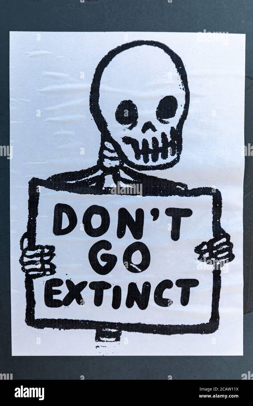Don't Go Extinct sticker Stock Photo