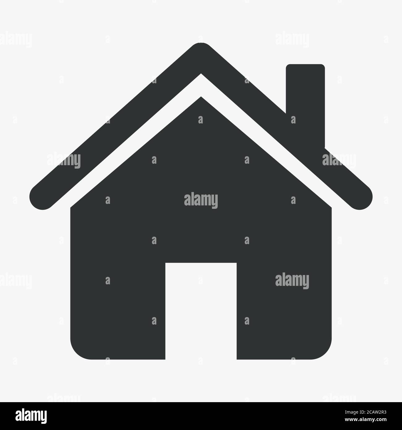 Illustration of house icon isolated on white background Stock Photo - Alamy