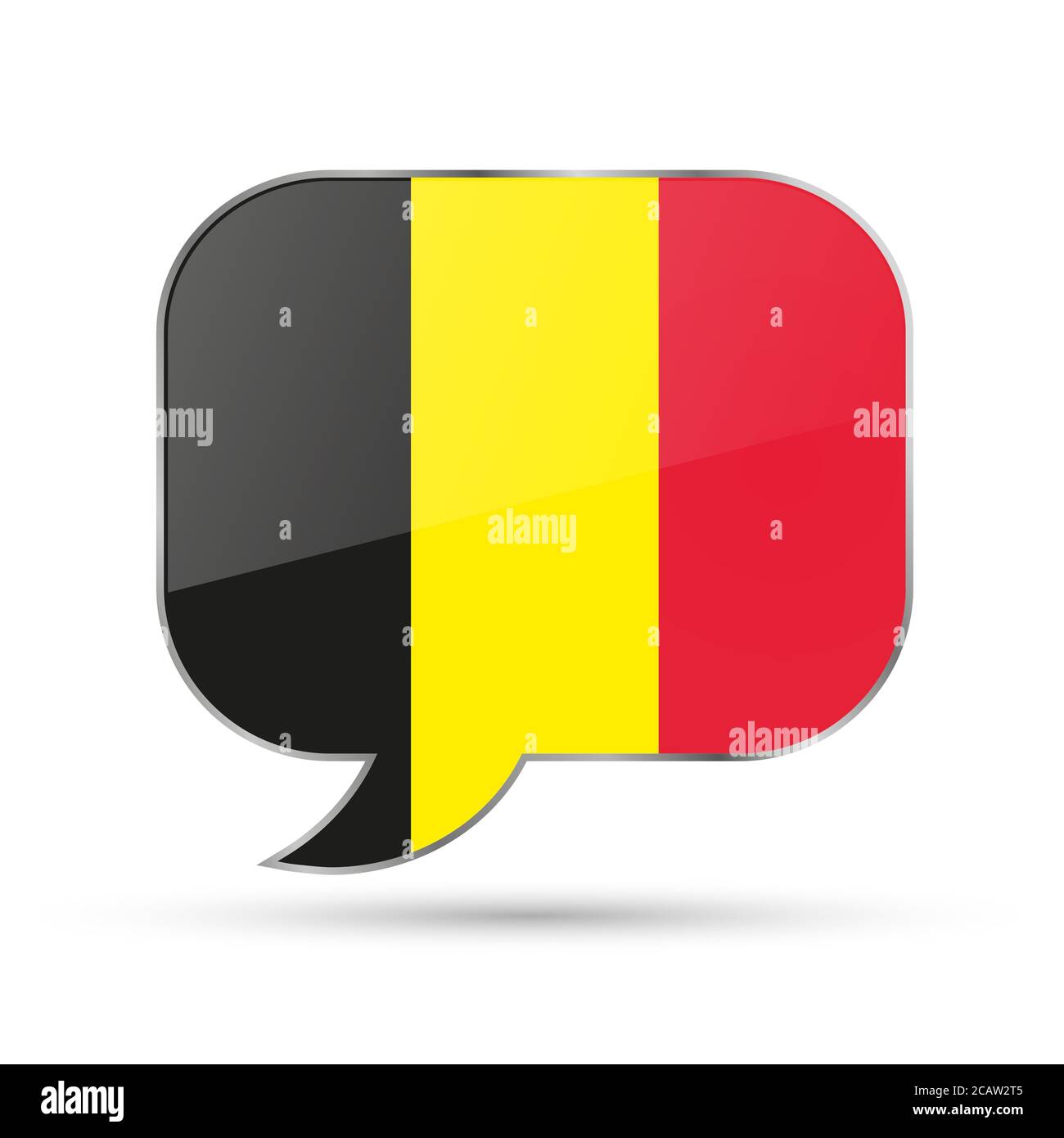 Illustration of Belgian flag icon on white background Stock Photo - Alamy