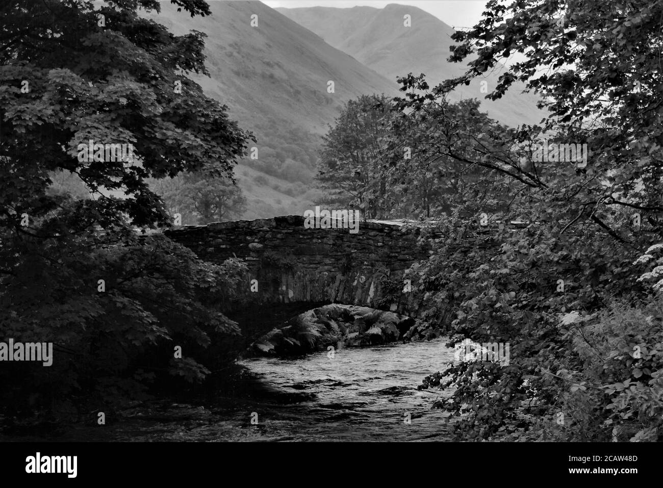 Cow Bridge, Patterdale, in Wet Weather, Lake District National Park ...