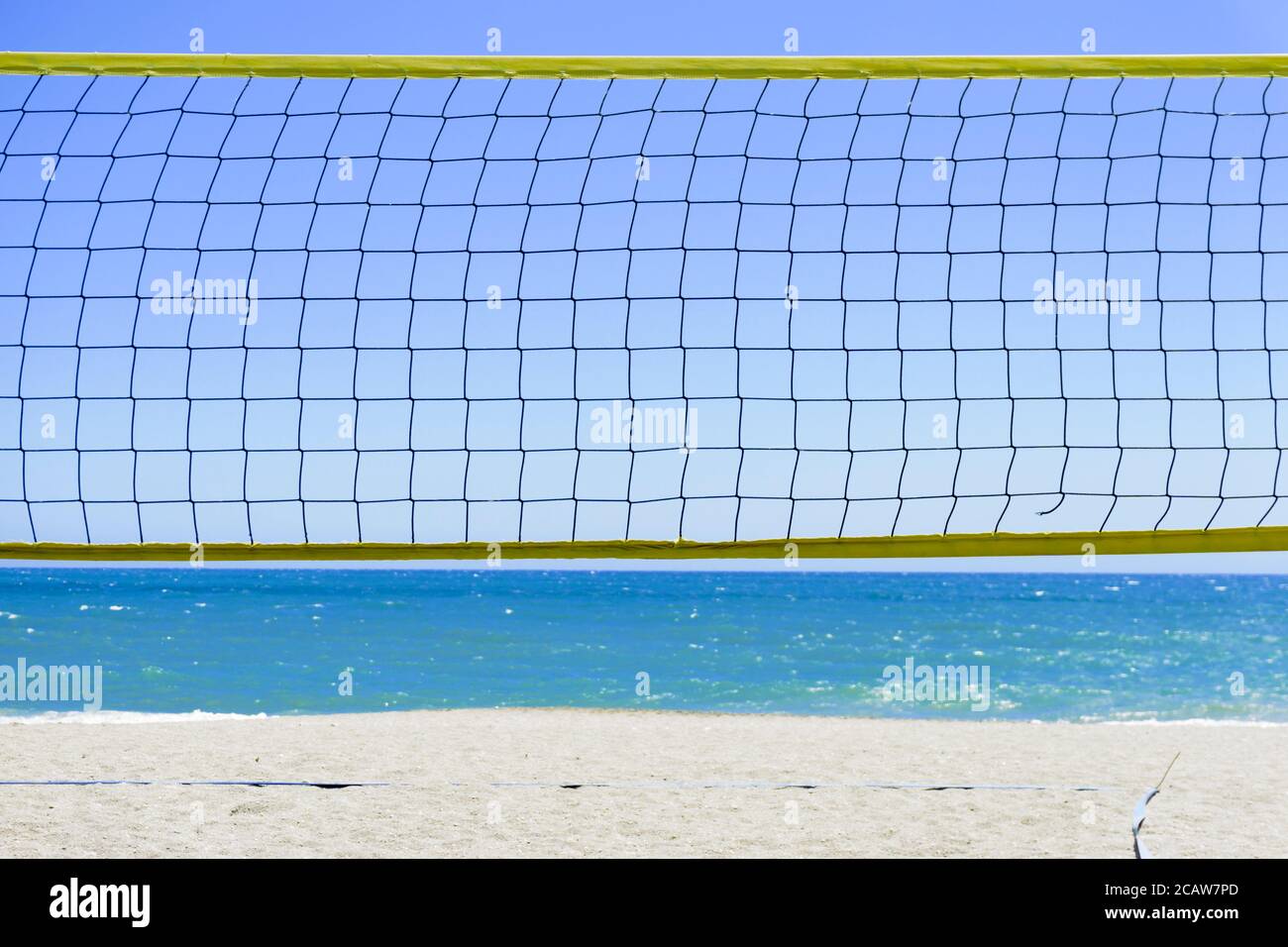 Beach volleyball net in Malaga. Andalusia, Spain Stock Photo Alamy