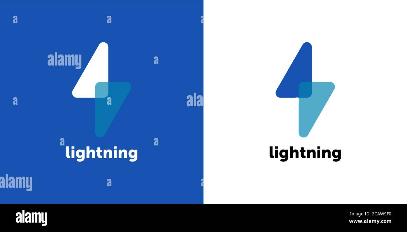 Lightning icon abstract isolated on a white backgrounds, vector ...
