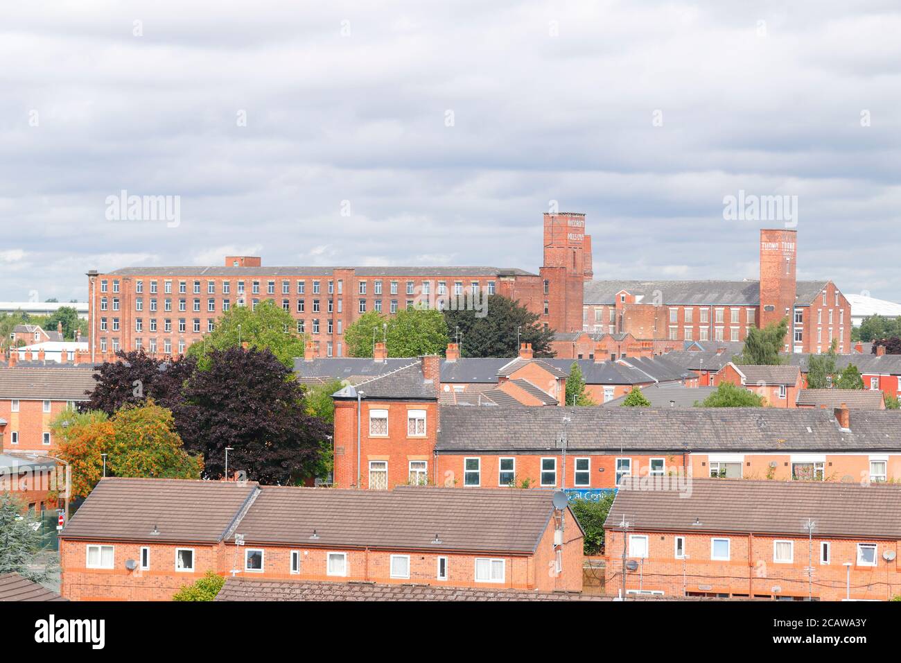 Tudno Mill & Ryecroft Mill in Ashton Under Lyne is home to Hill Biscuits manufacturer & Ryecroft Foods. Stock Photo