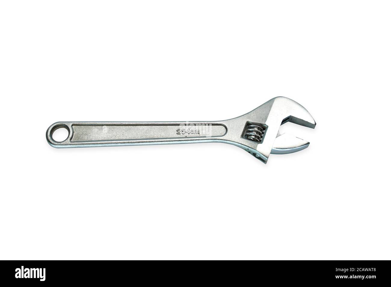 Adjustable wrench isolated on a white background Stock Photo - Alamy