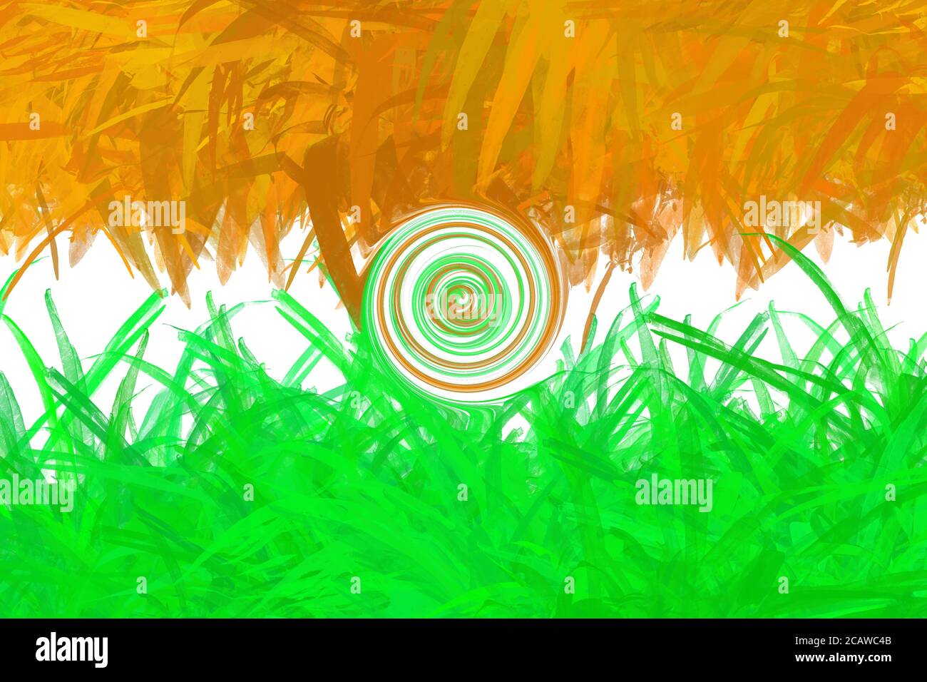 Illustration of the bright Indian flag colors Stock Photo