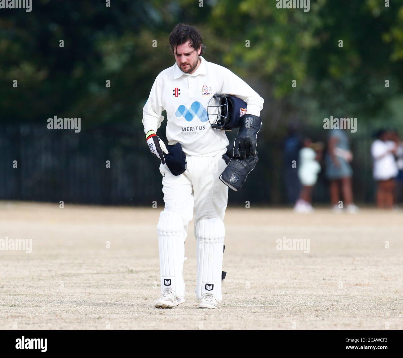 RAINHAM, United Kingdom, AUGUST 08:Matt Guest of Walthamstow CCduring ...