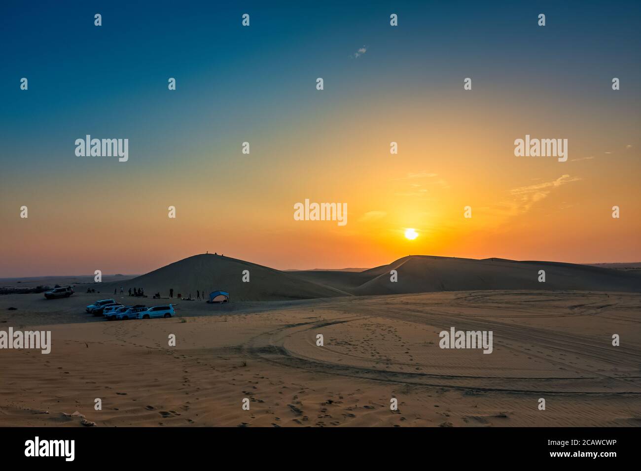 Beautiful Desert landscape view in Al Hofuf Saudi Arabia. Stock Photo