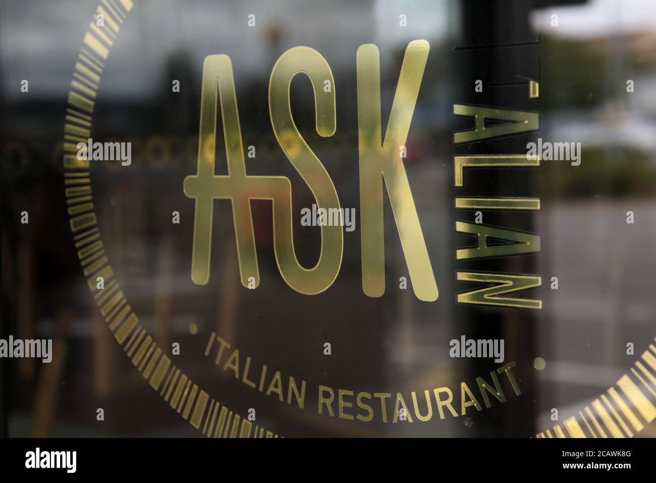 ASK Italian restaurant sign, Southampton, England, UK, August 2020 Stock Photo