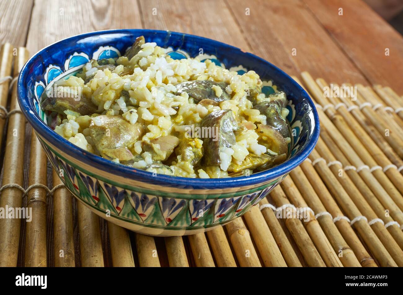Chettinad style South Indian Mushroom Biryani Stock Photo Alamy