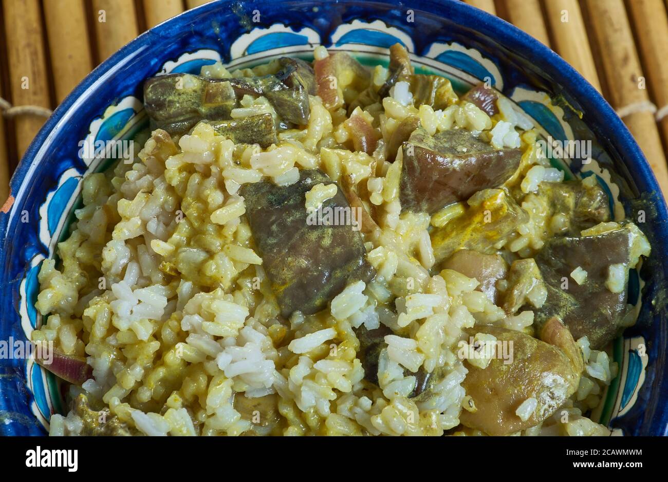 Chettinad style South Indian Mushroom Biryani Stock Photo Alamy