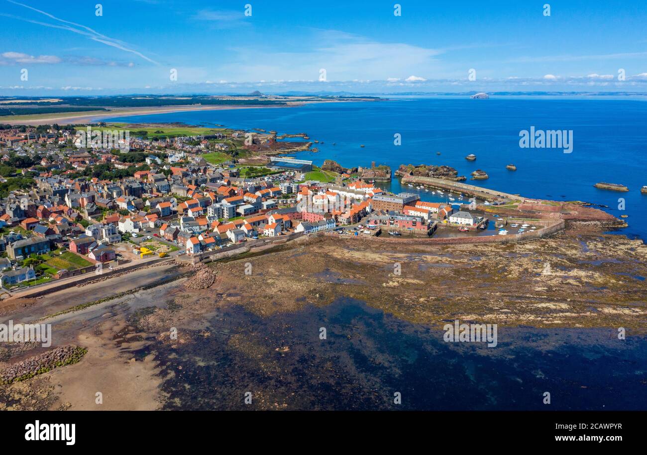 Aerial view of Dunbar, East Lothian, Scotland Stock Photo Alamy