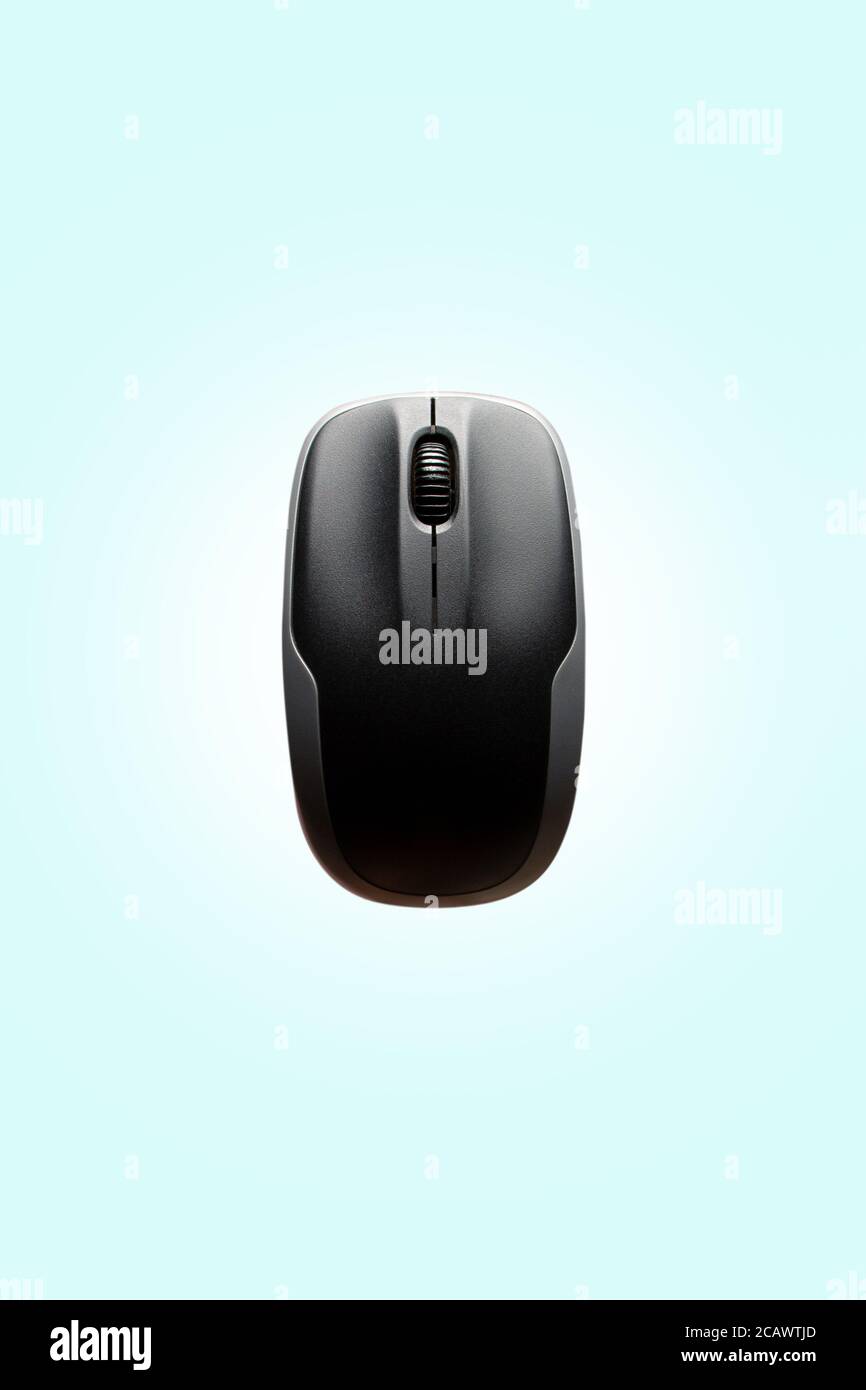 computer mouse isolated on the light blue background. Stock Photo