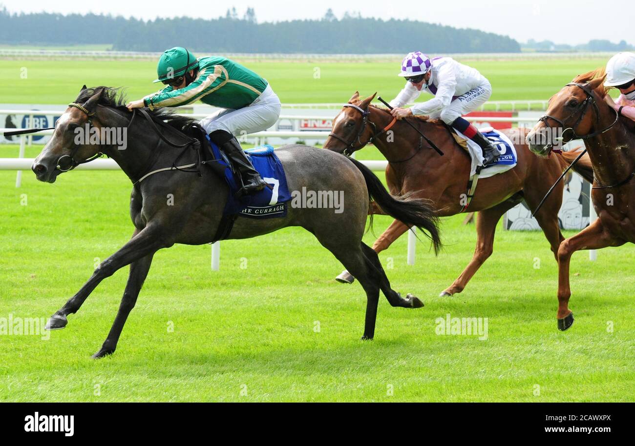 Revolutime ridden by Danny Sheehy win the Sheehy Motors Volkswagen Trophy Handicap at Curragh Racecourse. Stock Photo