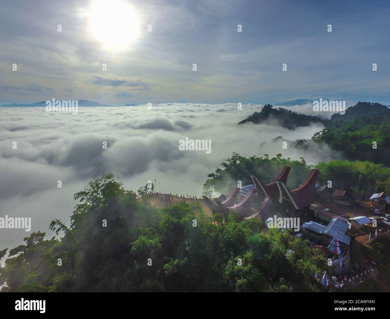 The land above the cloud, a place name Lolai Tana Toraja in South Sulawesi - Indonesia Stock Photo