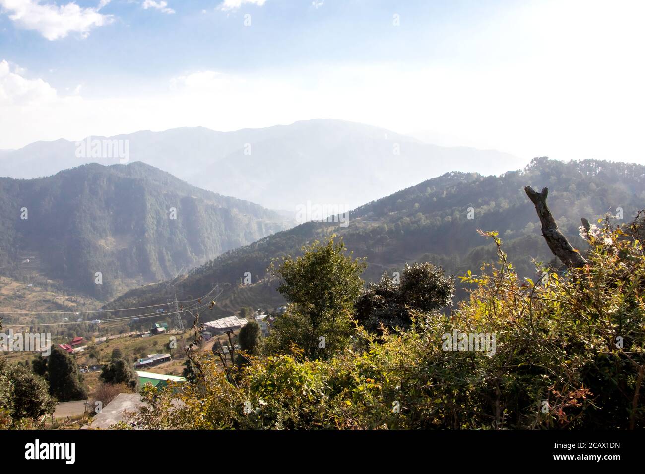 A Popular Indian hill station destination - Patnitop, jammu Stock Photo