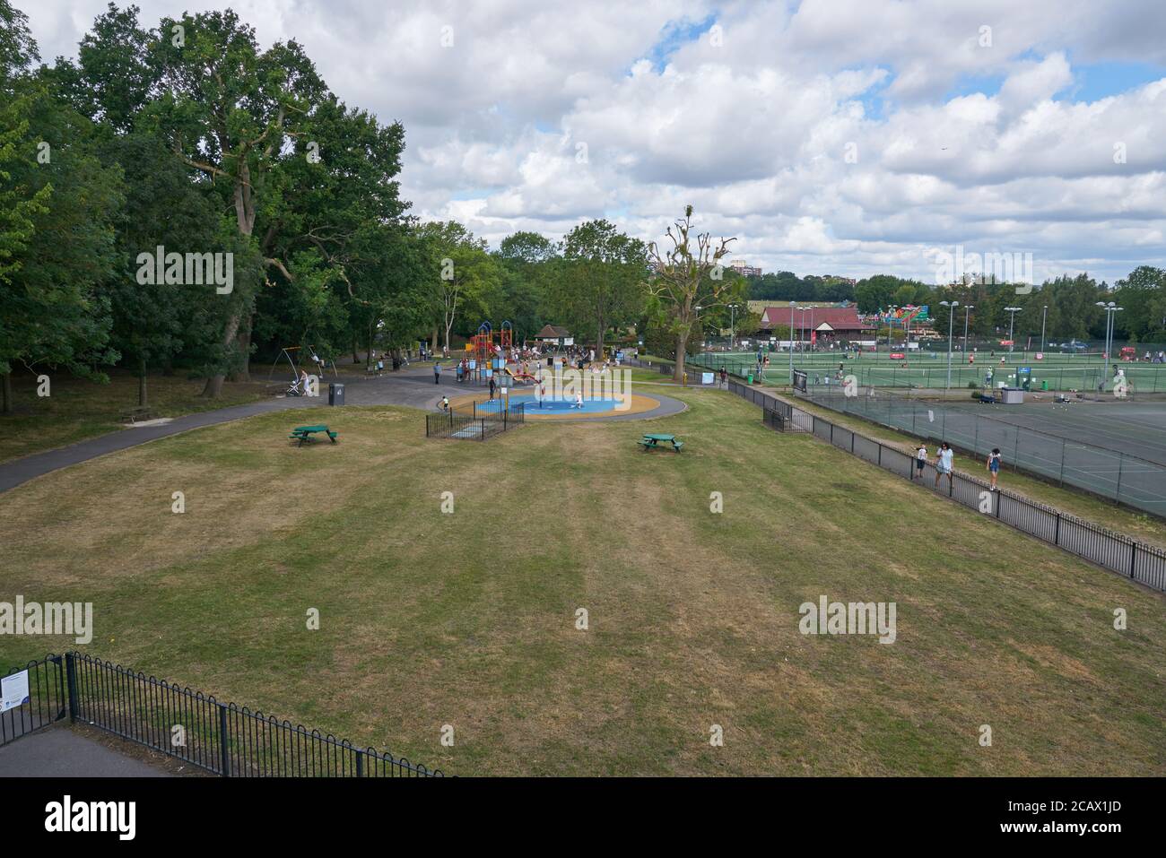 wimbledon park playground tennis Stock Photo Alamy
