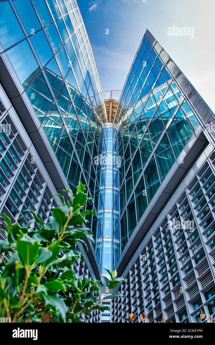 Milan, Italy 08.08.2020: Futuristic, modern Palazzo Lombardia, Lombardy Palace is the main seat of the government of Lombardy, located in the Directio Stock Photo