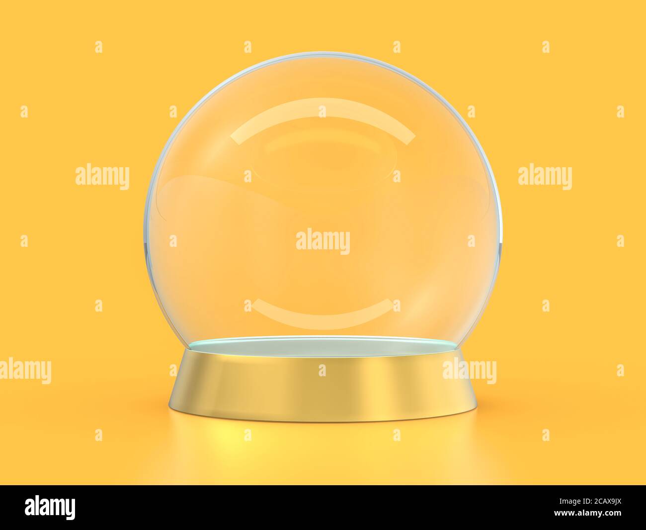 Large glass ball for predictions on background. 3D rendering Stock Photo