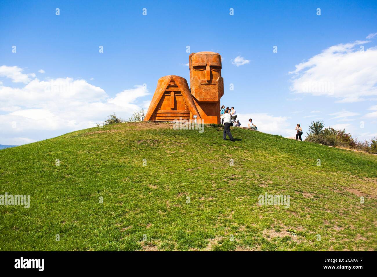 We Are Our Mountains in Stepanakert, Nagorno-Karabakh (Artsakh) Stock Photo