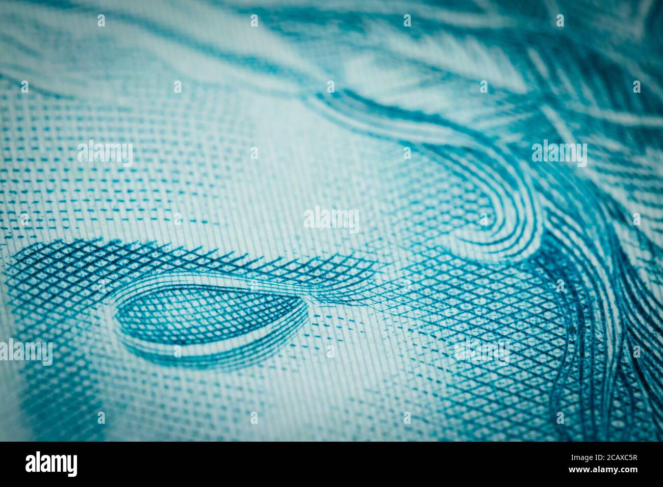 Super macro closeup on Brazilian money one hundred bill background Stock Photo