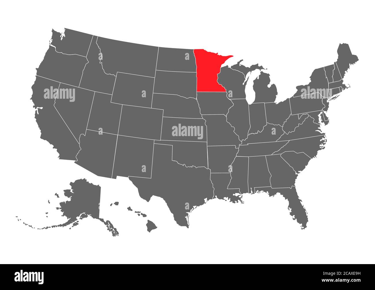minnesota vector map. High detailed illustration. United state of ...