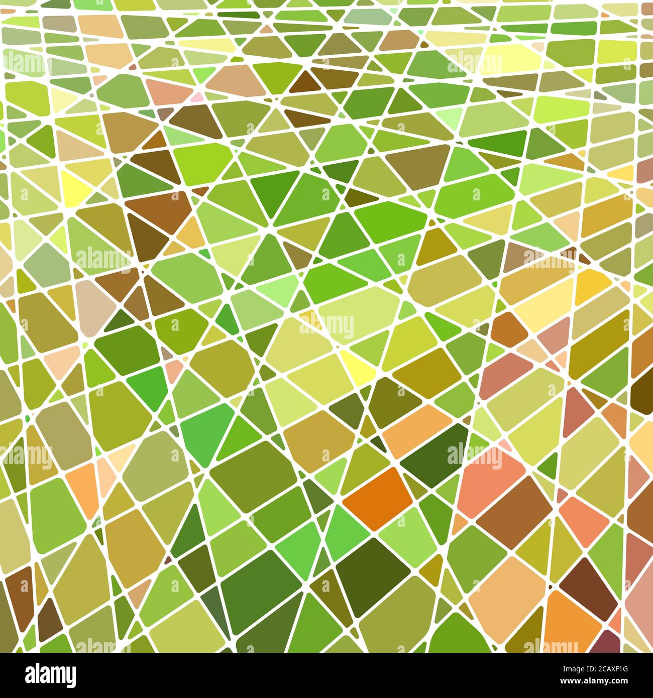abstract vector stained-glass mosaic background - green and brown Stock ...