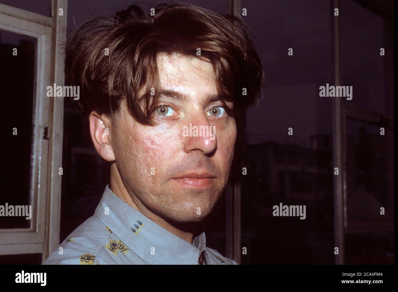 Will sergeant from Echo & the Bunnymen during an interview with WEA Records. London, May 28, 1987 | usage worldwide Stock Photo