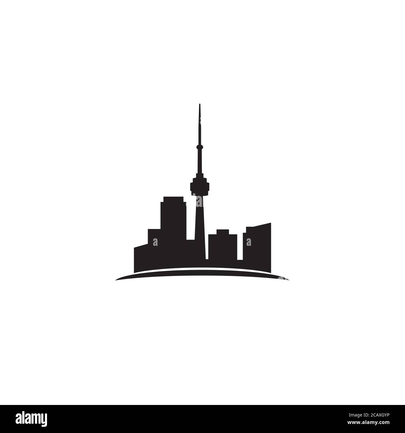 a Toronto Skyline logo / icon design Stock Vector