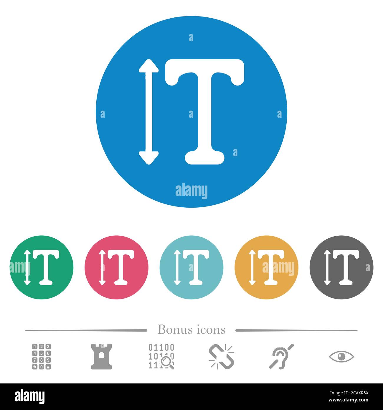 Adjust font height flat white icons on round color backgrounds. 6 bonus ...