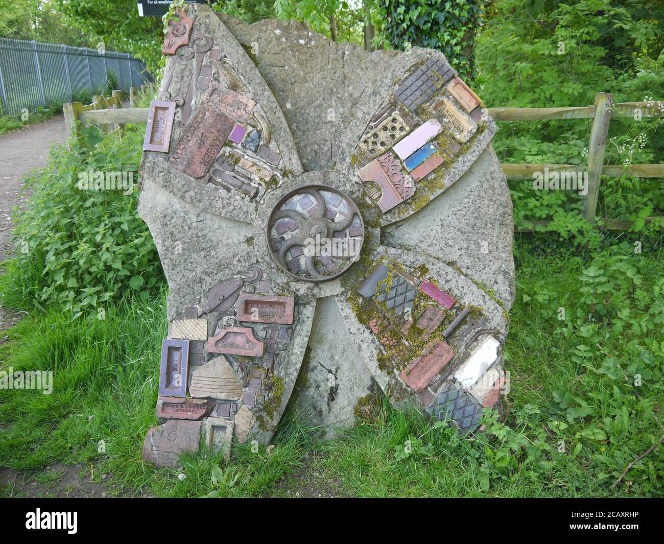 Outdoor Sculpture Made From Recycled Materials Stock Photo