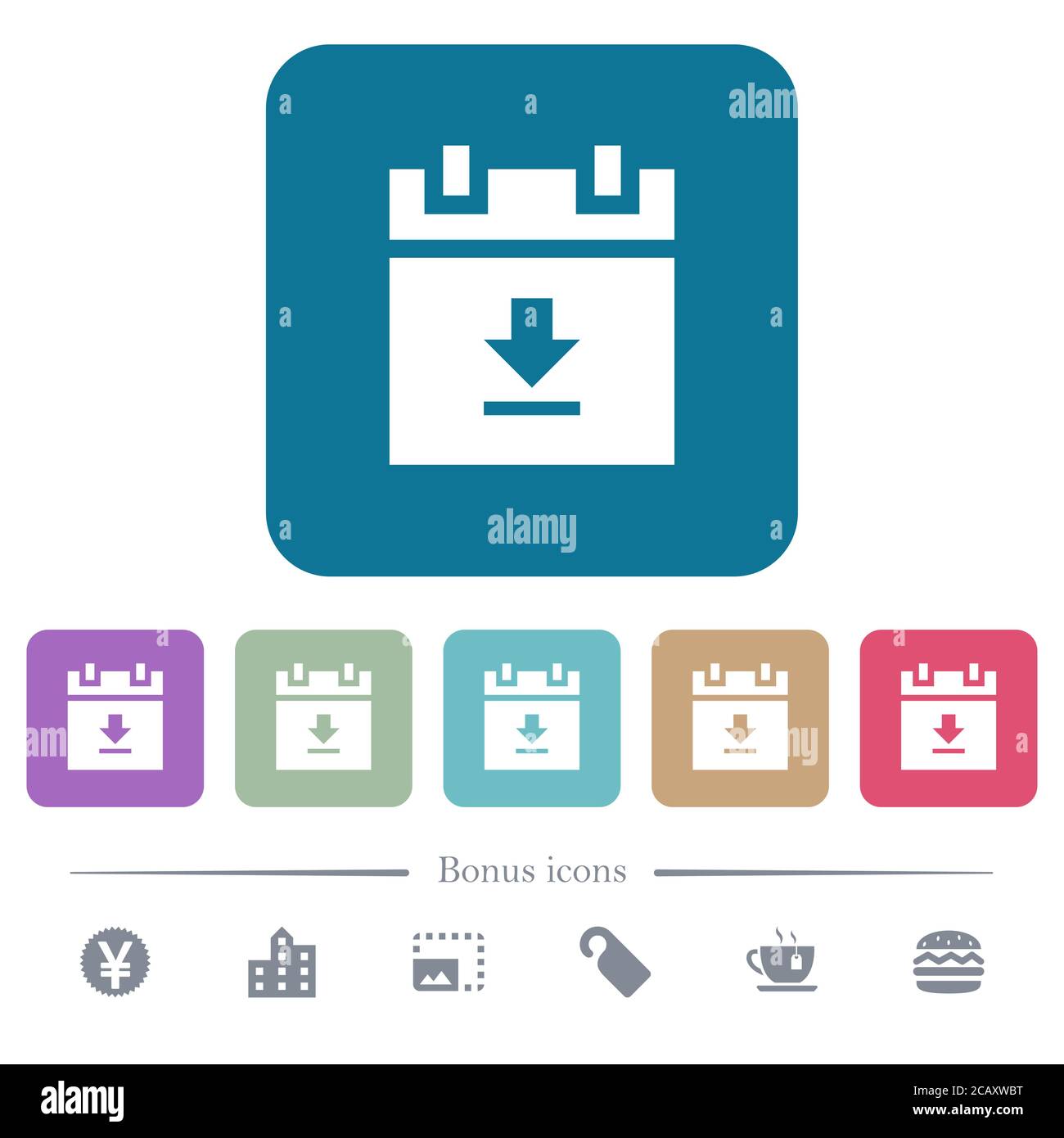 download schedule data white flat icons on color rounded square ...