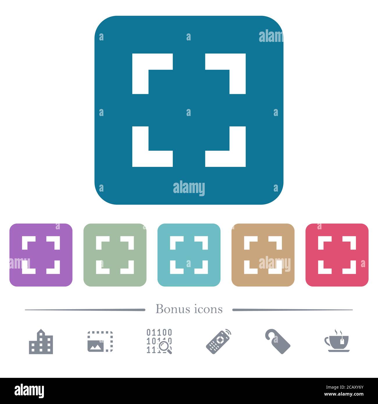 Selector tool white flat icons on color rounded square backgrounds. 6 ...